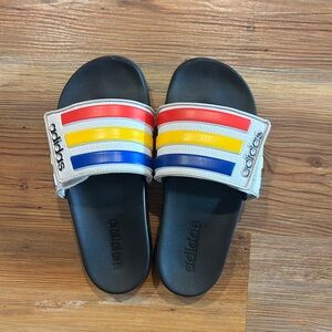 Adidas Black and White Slides